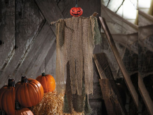 Hanging Green Pumpkin Man - 2 Ft
