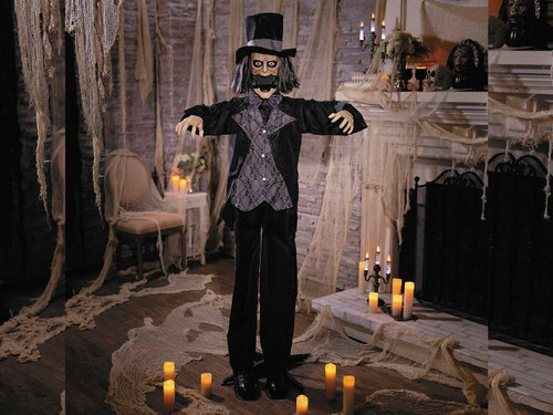 6 Ft Pop-Up Animated Jaw Groom Prop - Standing Halloween Decoration