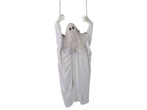 5 Ft. Light-Up Ghost on Swing - Halloween Decoration