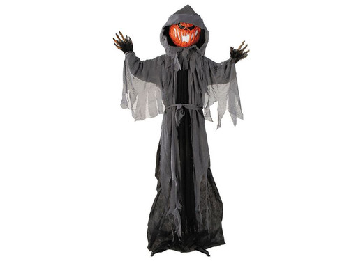 5 Ft 10 Standing Pumpkin Man - Animated Halloween Prop