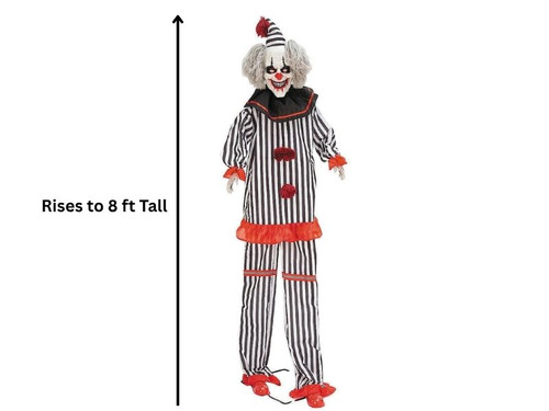 8 Ft 2 Clown - Light-Up Lifting Prop for Halloween