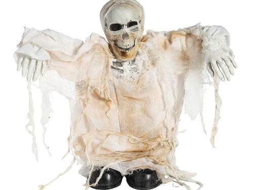 Light-Up Skeleton Mummy Prop for Halloween - 34 3/4"