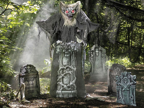 Animated Gargoyle - 4 Ft. 9 In - Light-Up Halloween Decoration Animated Gargoyle - 4 Ft. 9 In - Light-Up Halloween Decoration