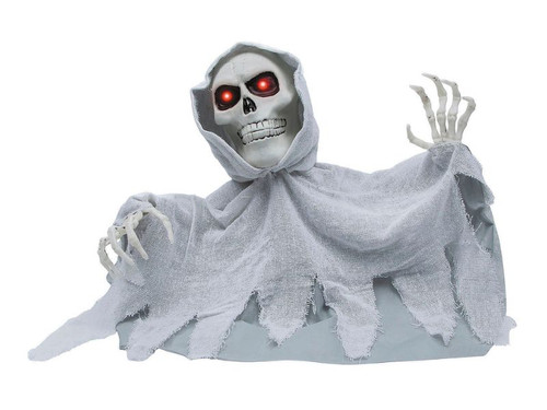 Animated Groundbreaker Skeleton 27" Hooded Halloween Prop