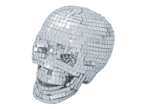 Disco Skull - 6 1/4 In - Mosaic Halloween Tabletop Decoration