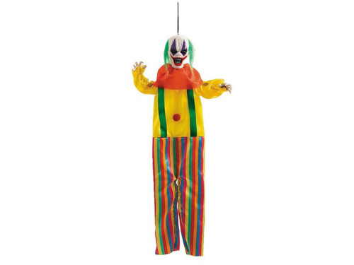 Hanging Clown - 19 3/4 In - Bright Colors Halloween Decoration