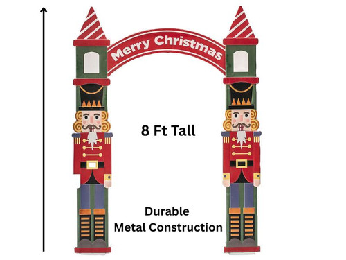 Nutcracker Archway - 8 Ft Metal - Christmas Holiday Display