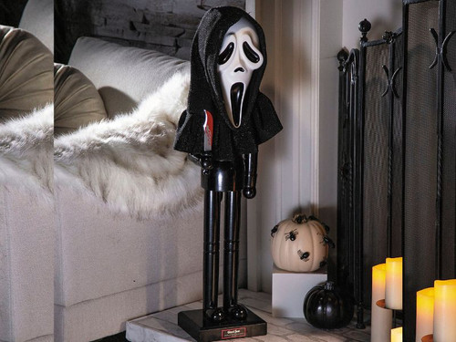 Ghost Face Wooden Nutcracker - 3 Ft - Collectible Holiday Horror Decoration