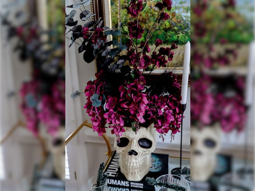 Skull Candy Bowl - 9.5 In - Halloween Treat Holder Decoration