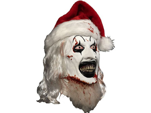 Terrifier 3 Art the Clown Mask - Santa Hat Latex Horror Costume Terrifier 3 Art the Clown Mask - Santa Hat Latex Horror Costume