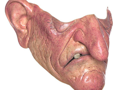 Unhappy Pappy Mask - Old Man Latex Half Mask - Halloween Costume