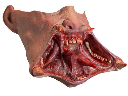 Vamp Predator Latex Half Mask - Fanged Vampire Halloween Costume