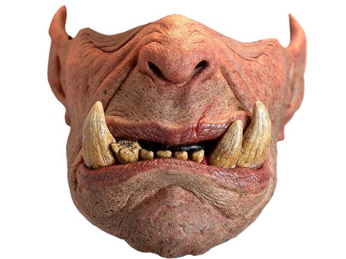 Ogre Latex Half Mask - Realistic Fanged Monster Face