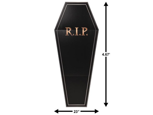 3-D Coffin Prop - 4 Ft 8 In - Halloween Display Decoration