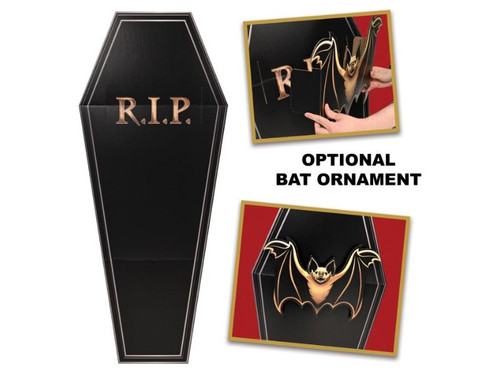 3-D Coffin Prop - 4 Ft 8 In - Halloween Display Decoration