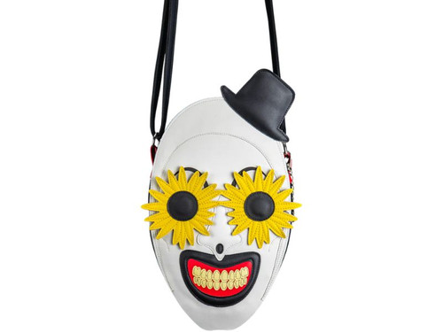 Terrifier 2 Art the Clown vegan leather bag with flower glasses