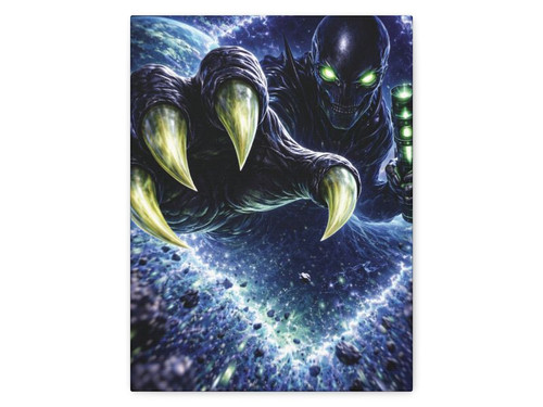 RIFTMAW alien wall art with monster bursting through space tear