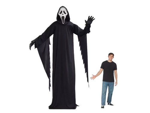 giant ghost face halloween decoration front yard display