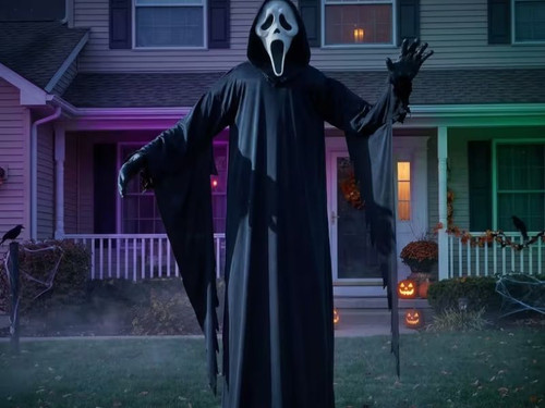 ghost face 10 ft outdoor halloween decoration standing yard prop