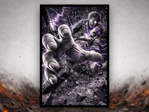 Shock Rebirth 3D illusion horror canvas mad scientist wall art with lightning breakout effect