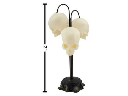 light up skull lamp spooky Halloween table decor