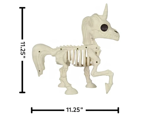 mini unicorn skeleton tabletop halloween decor
