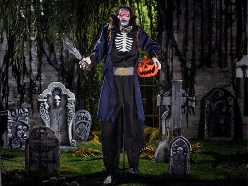 light up pop up pirate halloween decoration with sound