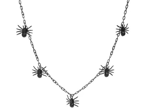 black spider chain Halloween decor hanging