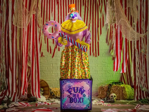 animated light up clown halloween decoration