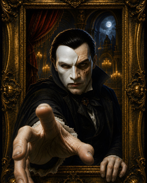 Phantom of the Opera haunted portrait horror wall art print