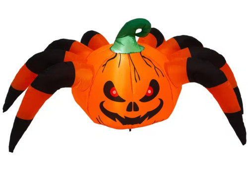light up pumpkin spider inflatable outdoor yard decor