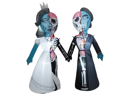 5 ft zombie couple inflatable outdoor Halloween decor
