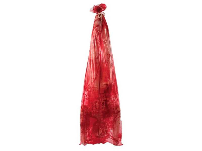 Sadnyy 4 Pcs Halloween Bloody Body Bags - Hanging Gauze Decor For Haunted House, Party (Skull Not Included)