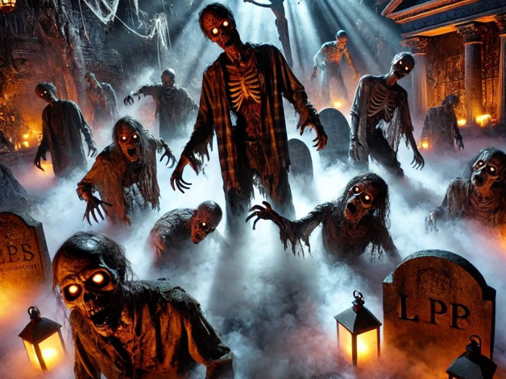 Zombies Rise From The Grave