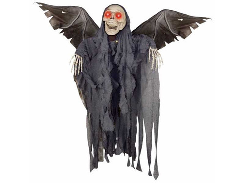 Animated Winged Angel of Death Reaper Halloween Prop