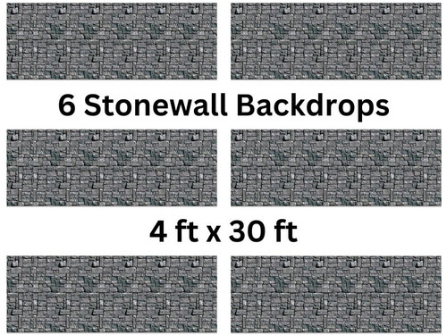 Stone Wall Backdrop - Accessorio Per Feste Halloween - Pannello Decorativo 1 Pezzo
