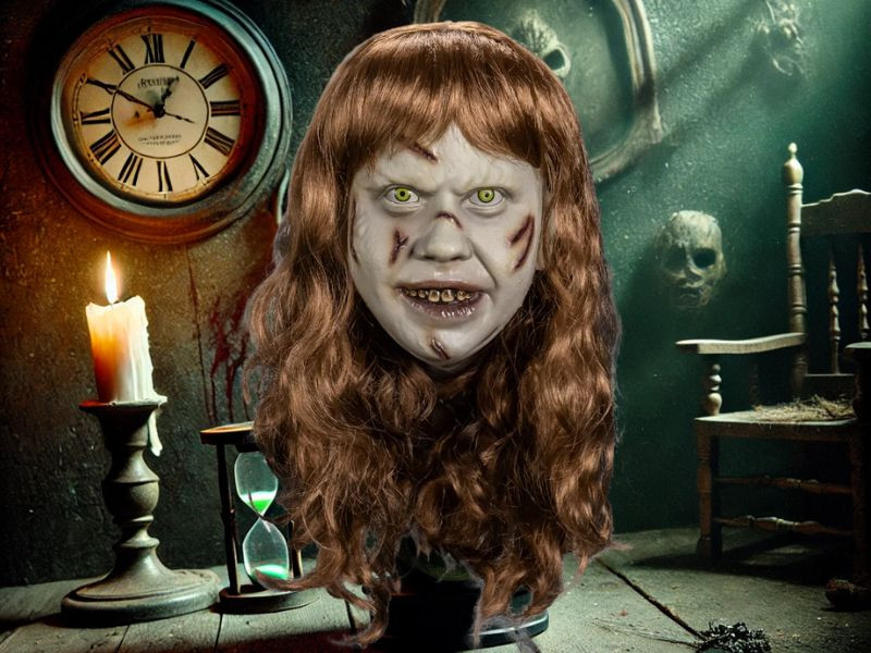 The Exorcist Deluxe Regan Plastic Mask Trick Or Treat Studios