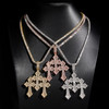 Moissanite VVS Triple Cross Pendant  Titan Moissanite VVS Triple Cross Pendant  Titan