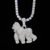 Moissanite Gorilla Pendant Beast