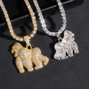 Moissanite Gorilla Pendant Beast