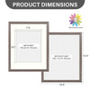 11x14 Grey Picture Frame for 8x10 Photo