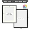 12x16 Black Picture Frame for 8x12 Photo