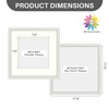 12x12 White Picture Frame for 8x8 Photo