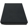 Lineco 11x14 Black 1.75" Deep Faux Leather Archival Folio Storage Box Removable Lid Acid-Free with Metal Edge
