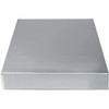 Lineco 9x12 Silver 1.5" Deep Clamshell Archival Folio Storage Box Removable Lid Acid-Free with Metal Edge