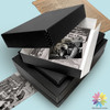 Lineco 9x12 Black 1.5" Deep Archival Museum Storage Box Drop Front Design
