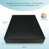 Lineco 16x20 Black 3" Deep Archival Museum Storage Box Drop Front Design