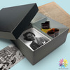 Lineco Black Archival Photo Storage Box with Removable Lid 15.5" x 12" x 5" Without Envelopes.