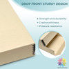 Lineco 14x18 Tan 3" Deep Museum Archival Storage Box Drop Front Design Acid-Free with Metal Edge