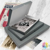 Lineco 13x19 Grey 1.75" Deep Clamshell Folio Storage Box Archival Metal Edge Acid Free